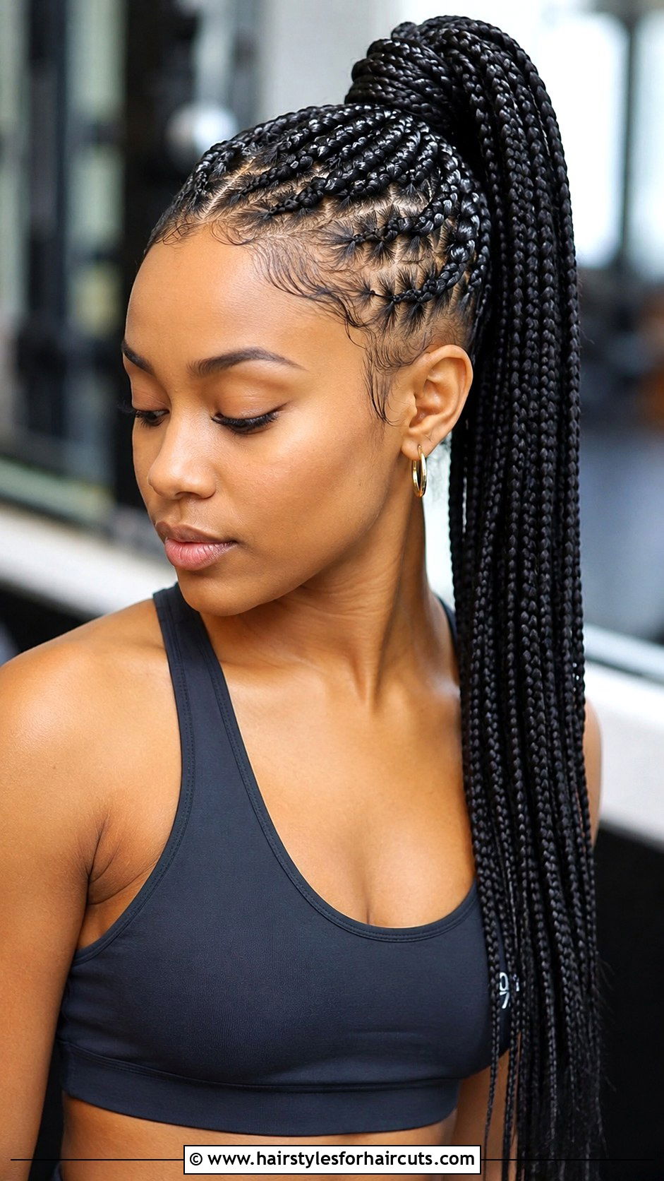 Box Braids Ponytail - 25 box hairstyles - 25 box hairstyles