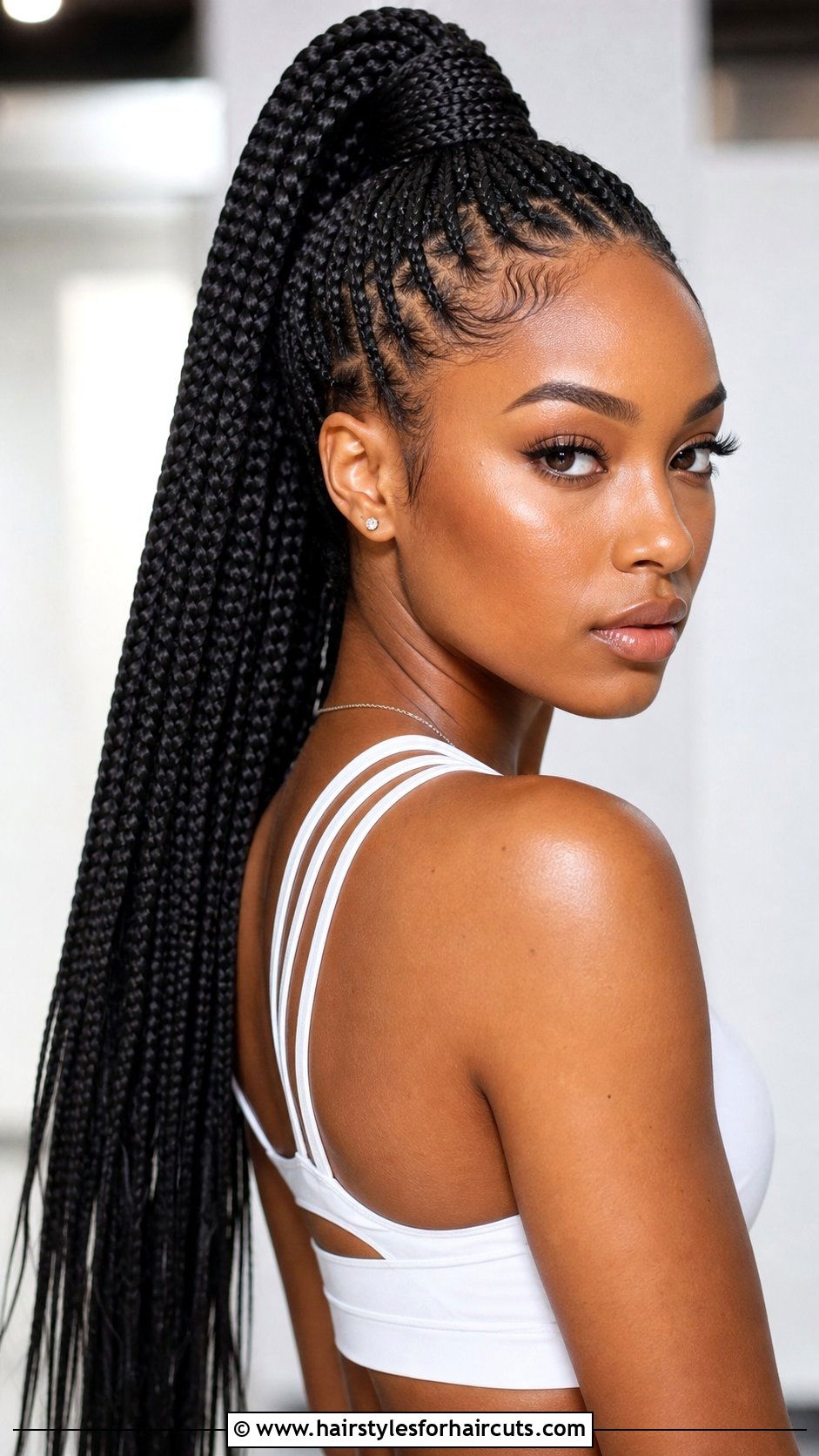 Box Braids Ponytail - 25 human hair braids hairstyles - 25 human hair braids hairstyles