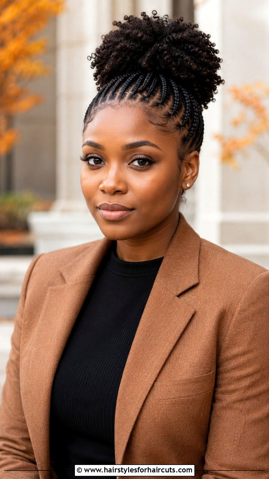 Box Braids Pulled Into Afro Puff - 25 afro hair hairstyles - 25 afro hair hairstyles