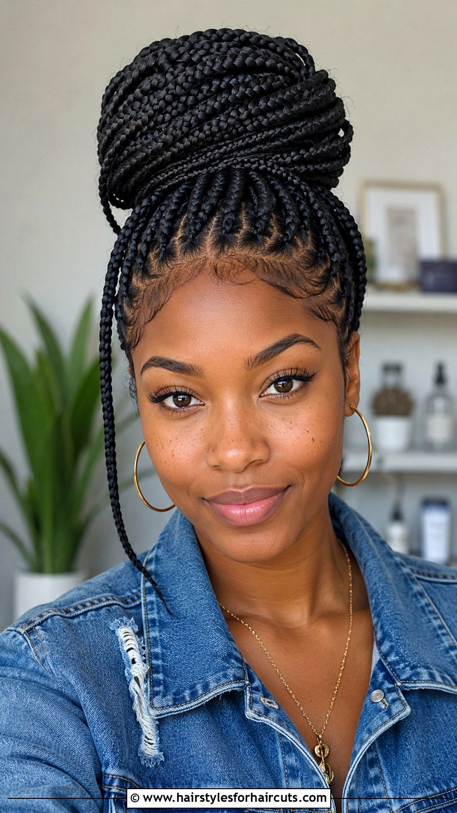 Box Braids Updo - 25 rainy day hairstyles for black hair - 25 rainy day hairstyles for black hair