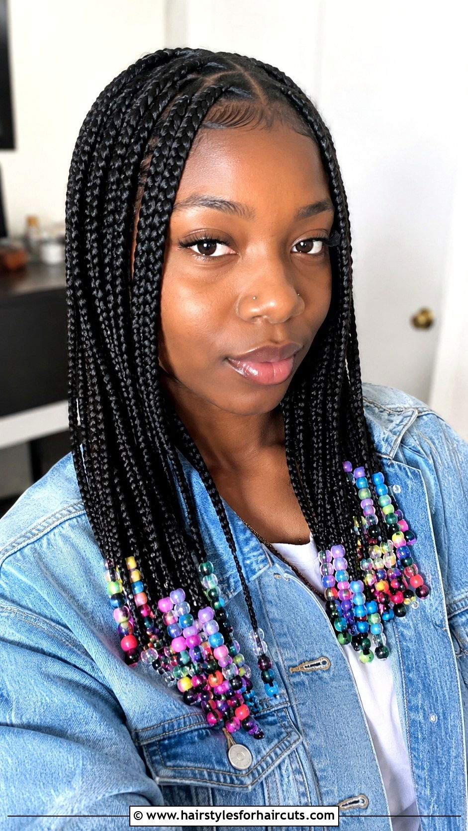 Box Braids With Beads - 25 80s hairstyles for black hair - 25 80s hairstyles for black hair