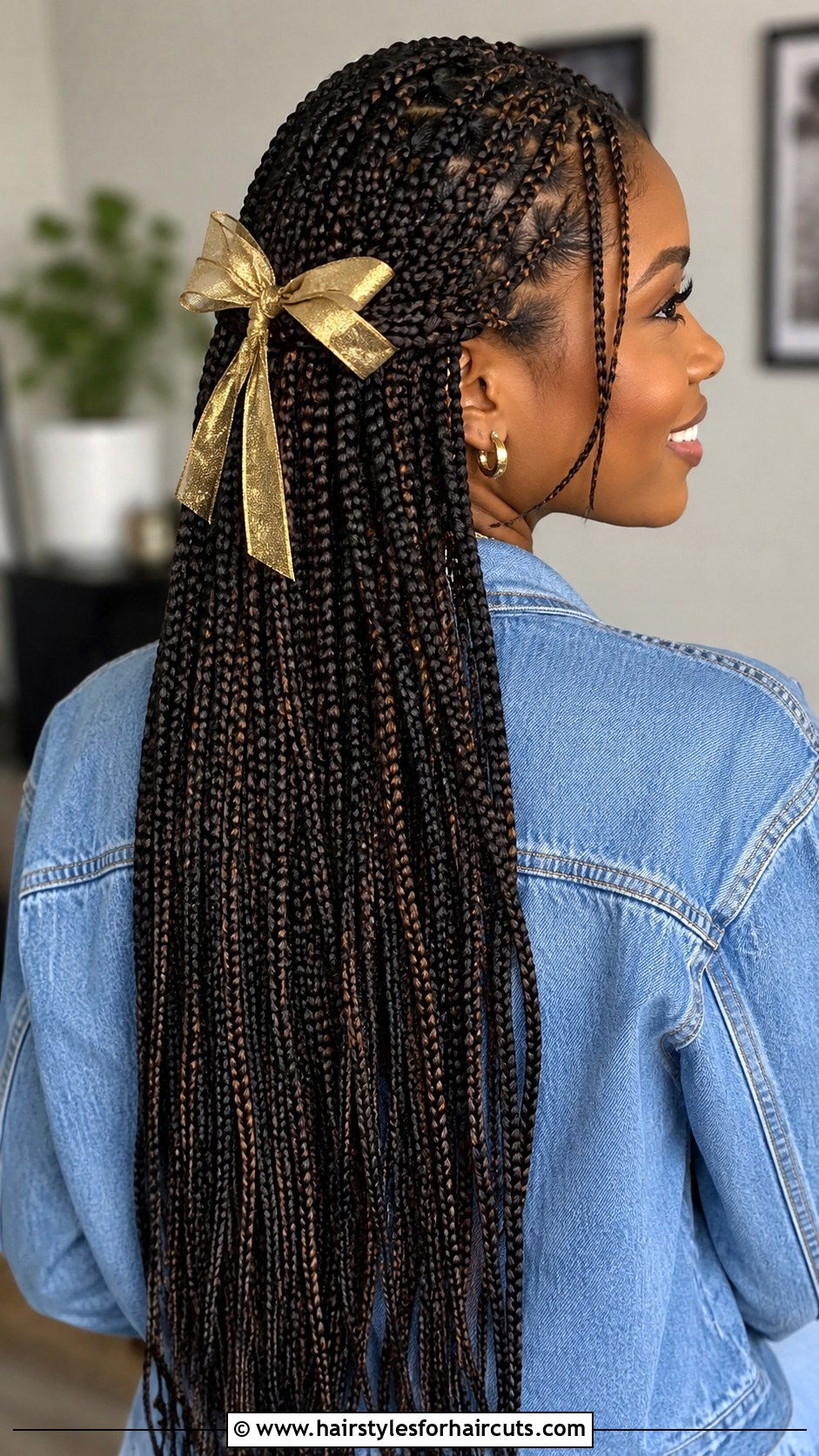 Box Braids With Bow - 25 bow hairstyles on black hair - 25 bow hairstyles on black hair