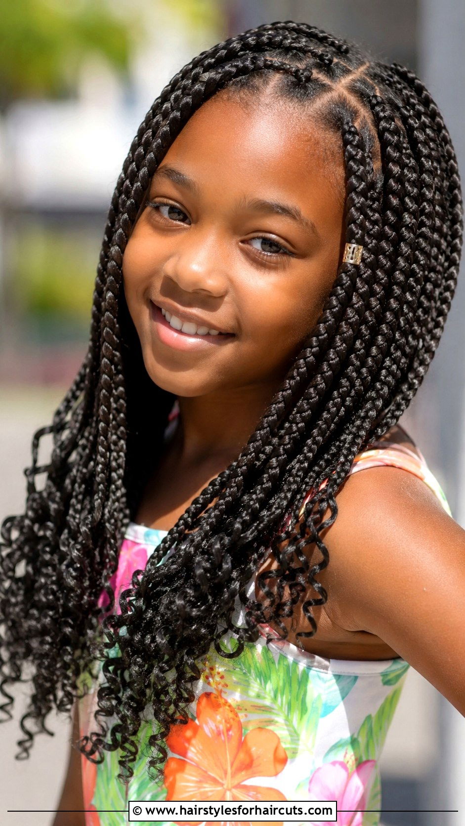 Box Braids With Curly Ends - 25 curly hair cute mixed girl hairstyles - 25 curly hair cute mixed girl hairstyles