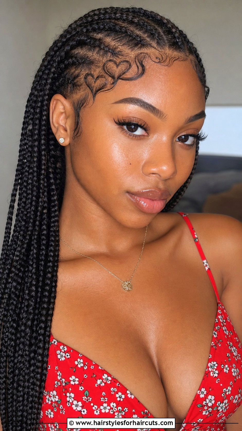 Box Braids With Heart Shaped Edges - 25 hairstyles with edges - 25 hairstyles with edges