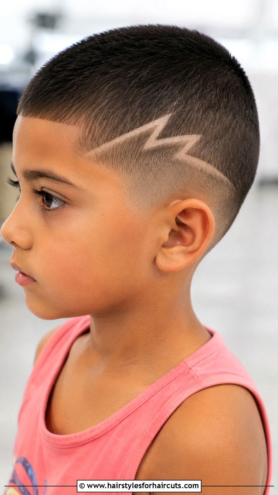 Boy Buzz Cut With Design - 25 short hair kid haircuts - 25 short hair kid haircuts
