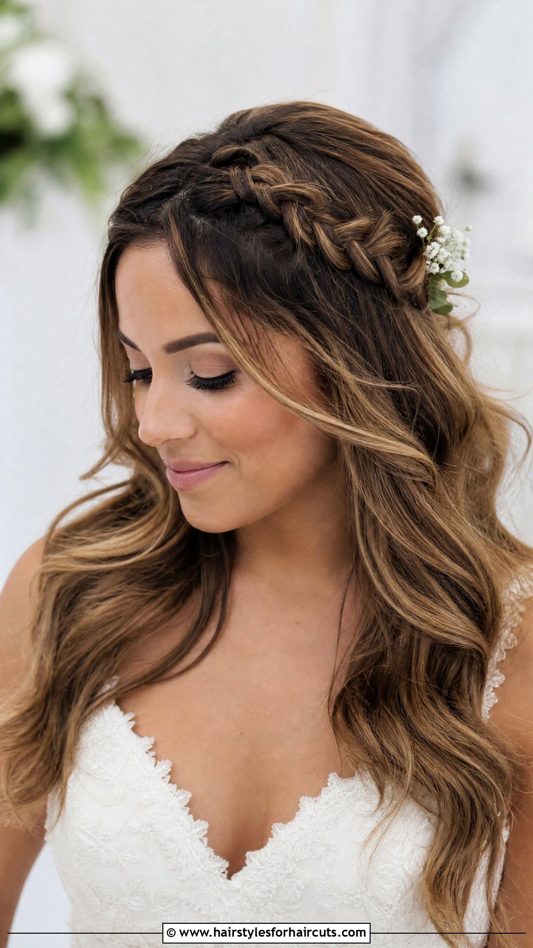 Braided Bangs Wedding Hairstyle - 25 wedding hairstyles with braids - 25 wedding hairstyles with braids