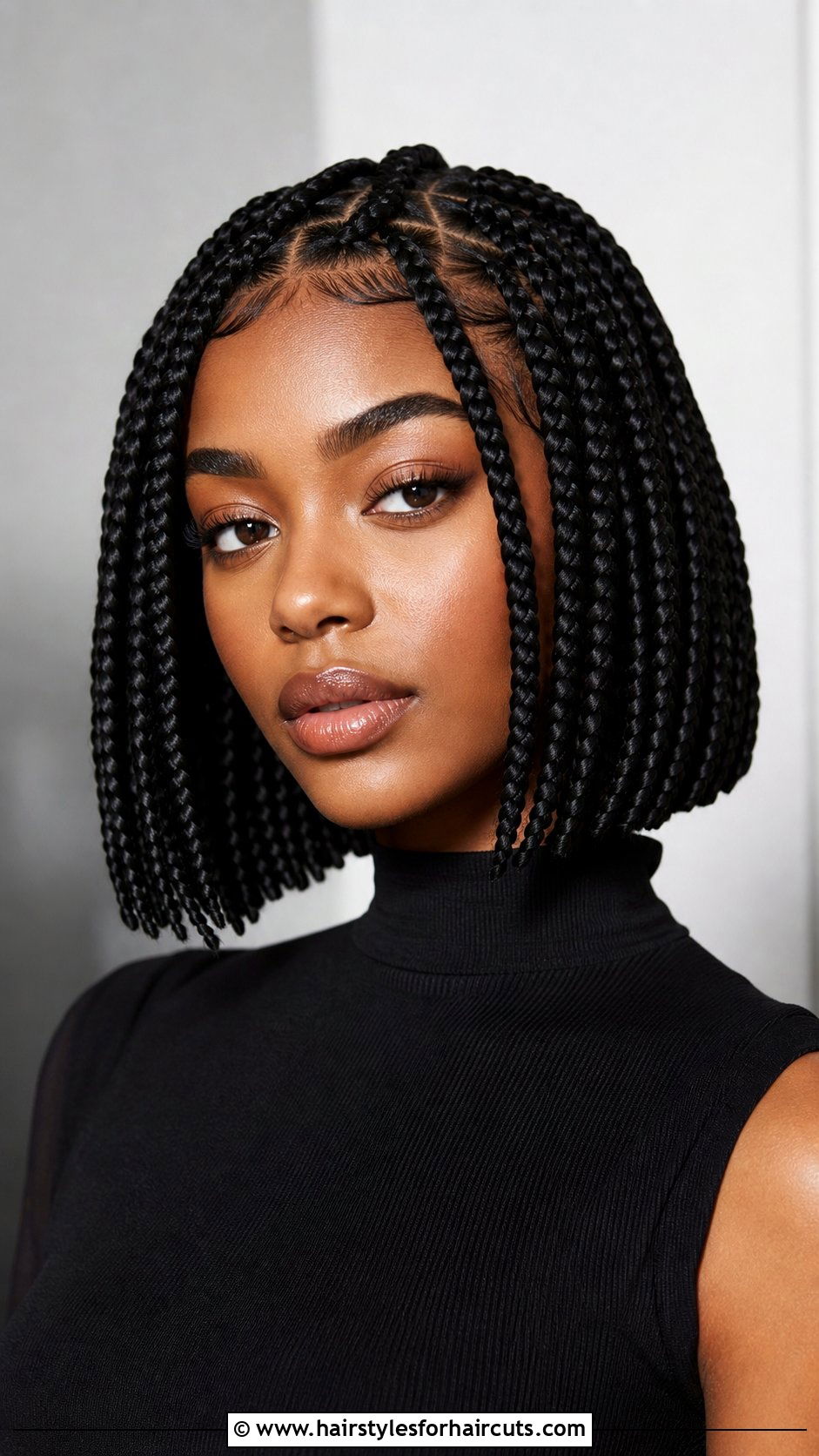Braided Bob - 25 winter hairstyles for natural hair - 25 winter hairstyles for natural hair