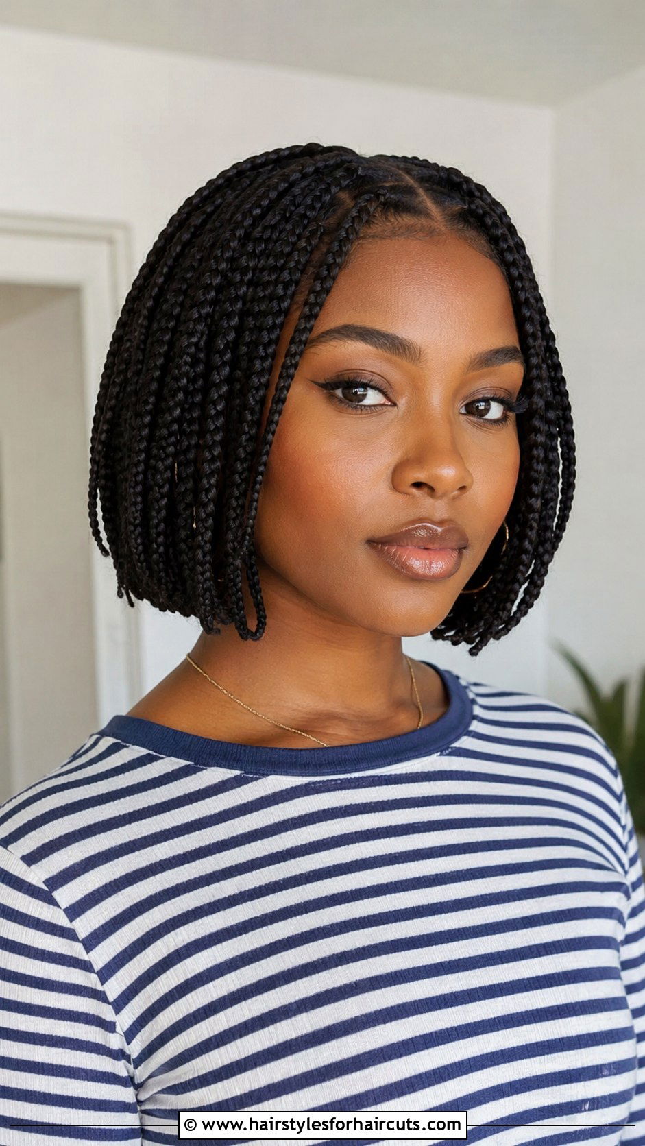 Braided Bob - 25 beach vacation hairstyles for black hair - 25 beach vacation hairstyles for black hair