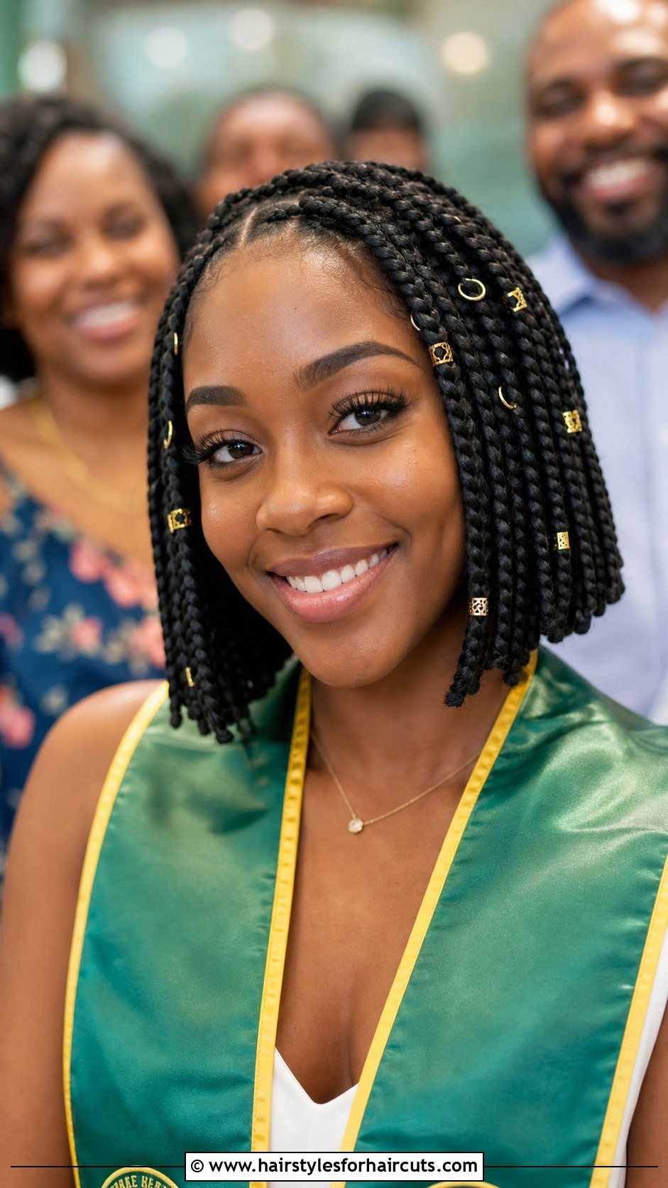 Braided Bob With Cuffs - 25 graduation hairstyles for black hair braids - 25 graduation hairstyles for black hair braids