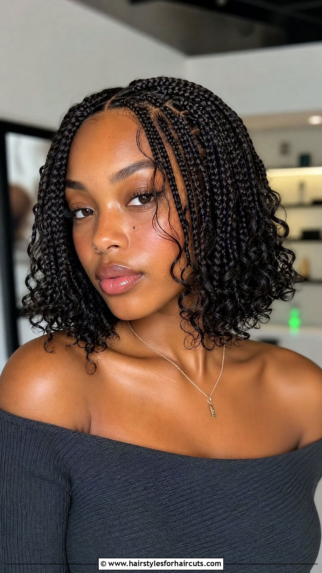 Braided Bob With Curls - 25 protective hairstyles for natural hair growth - 25 protective hairstyles for natural hair growth