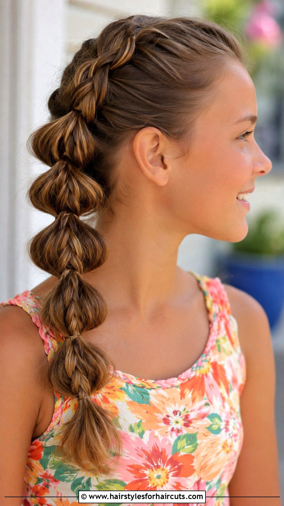 Braided Bubble Ponytail - 25 hair up hairstyles for school - 25 hair up hairstyles for school