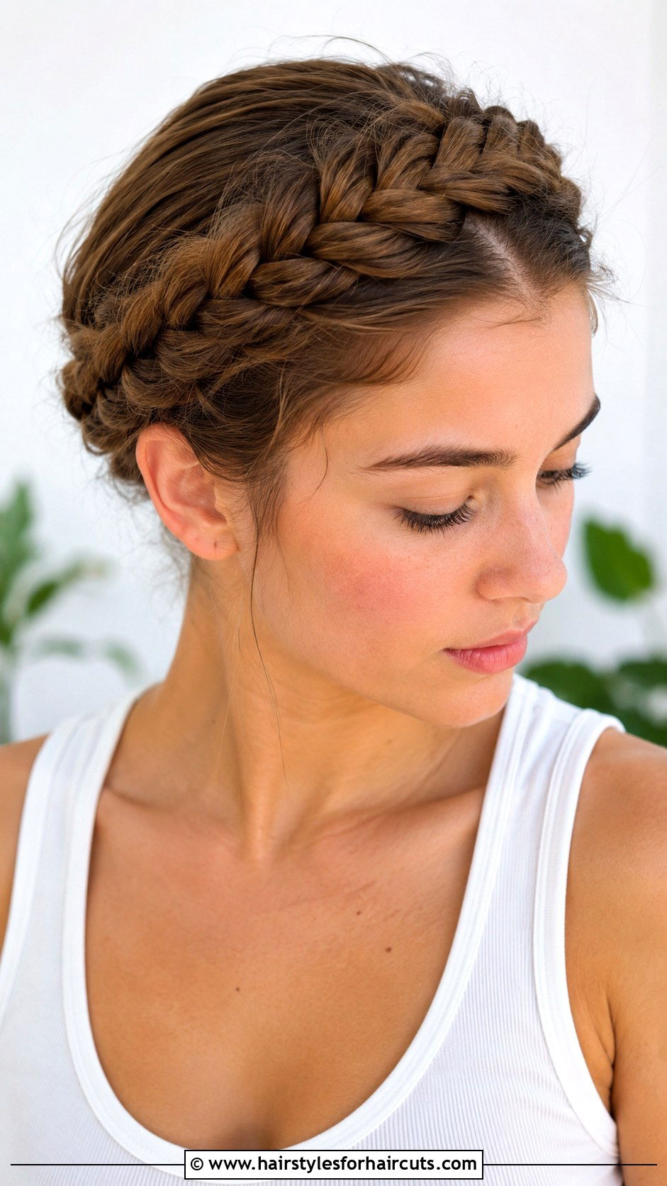 Braided Crown - 25 hairstyles for gym - 25 hairstyles for gym