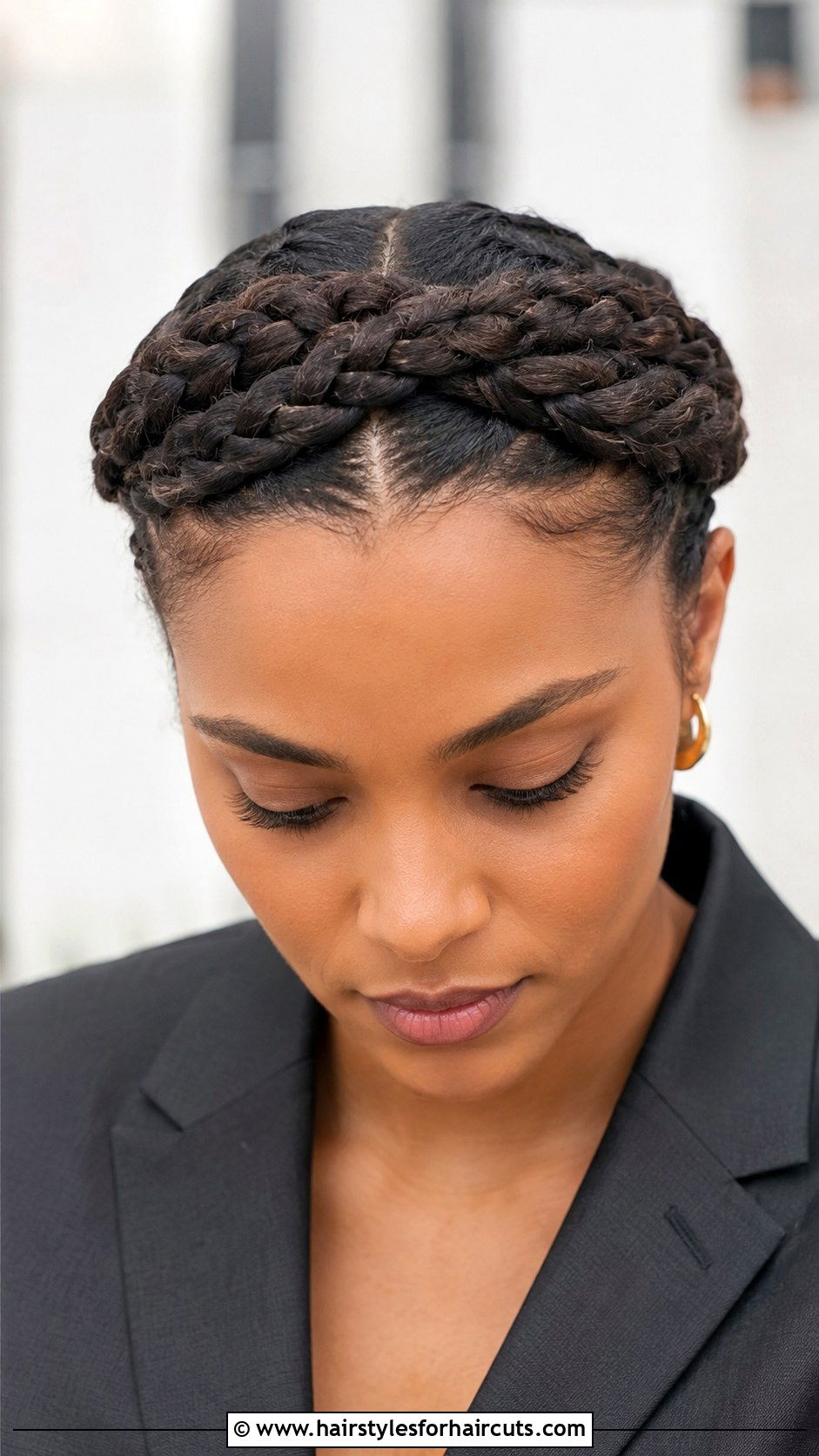 Braided Crown - 25 cute hairstyles for work - 25 cute hairstyles for work