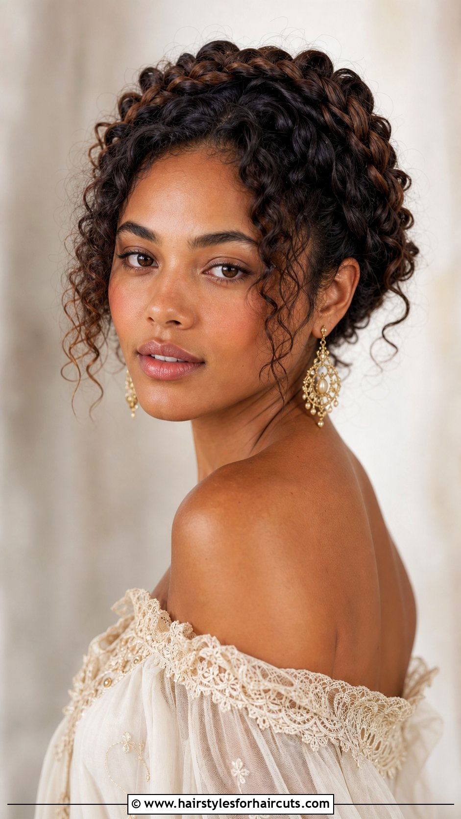 Braided Crown For Curly Hair - 25 bridal hairstyles for naturally curly hair - 25 bridal hairstyles for naturally curly hair
