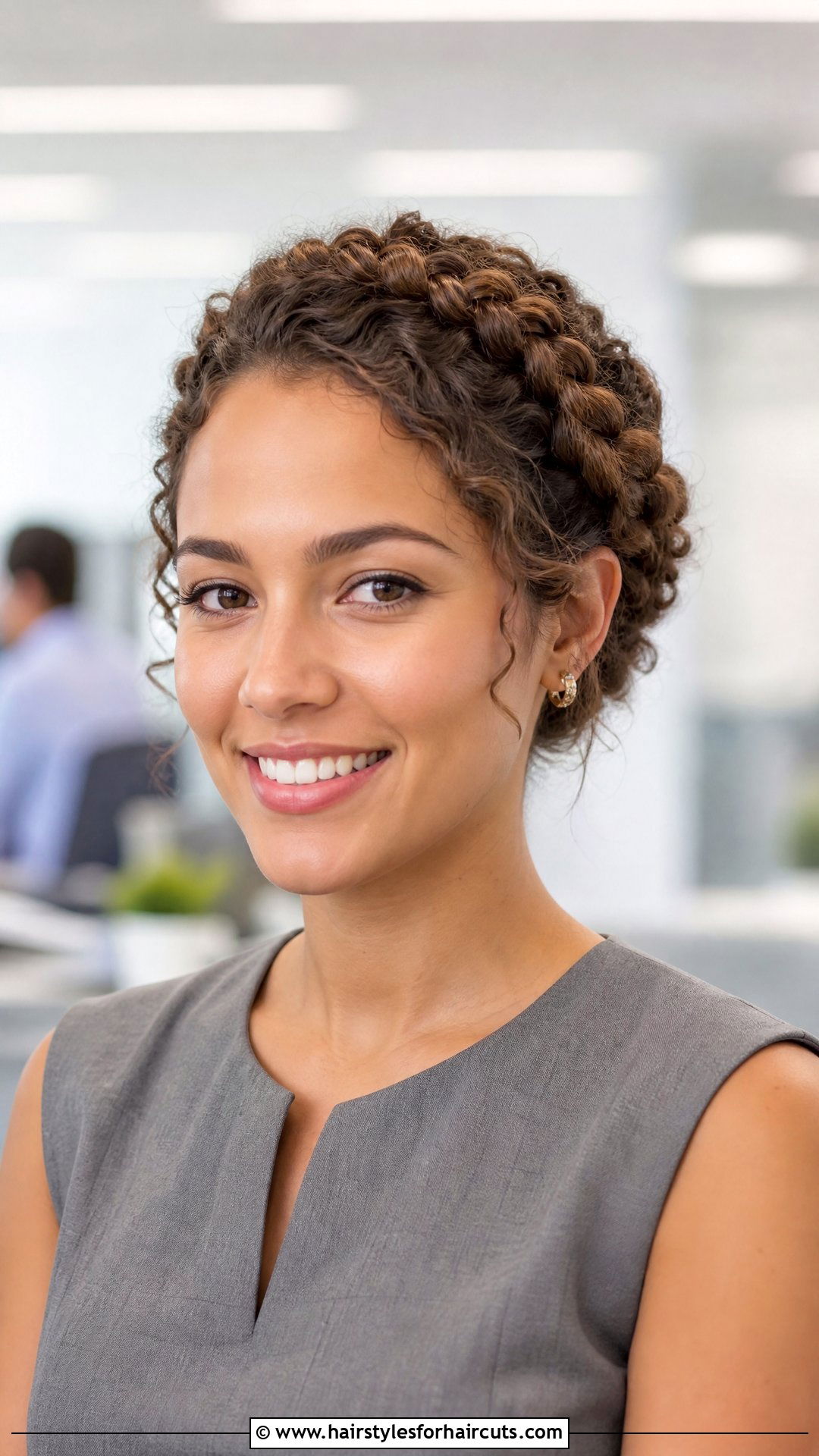Braided Crown For Curly Hair - 25 womens professional hairstyles for curly hair - 25 womens professional hairstyles for curly hair
