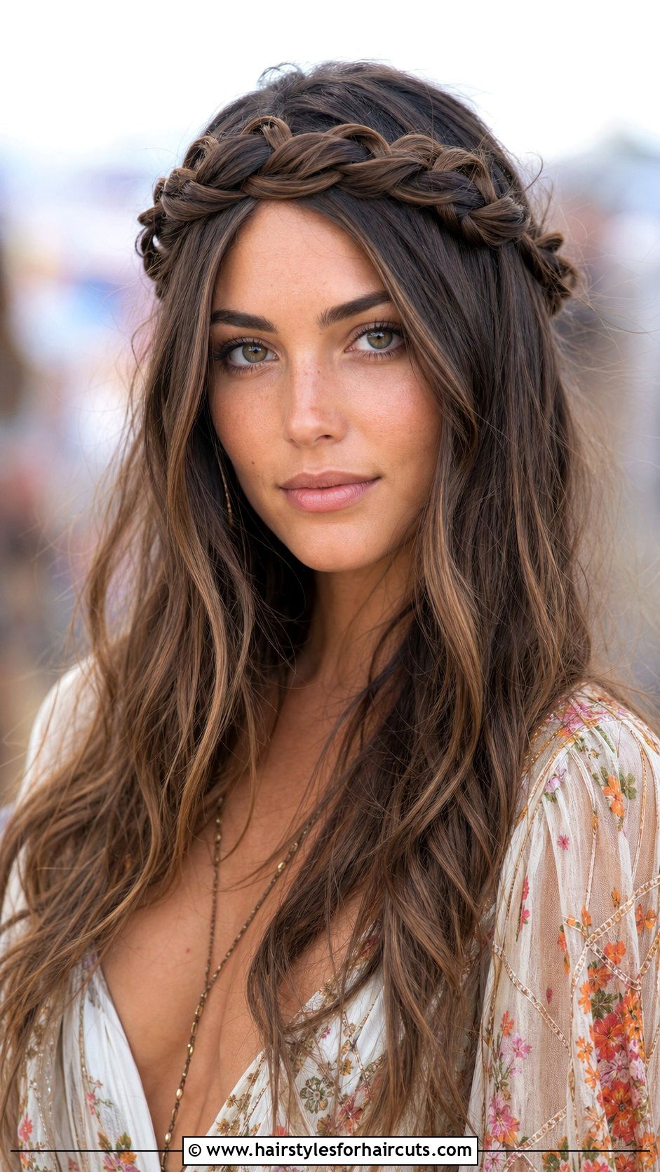 Braided Crown For Long Brunette Hair - 25 cute hairstyles for brunettes with long hair - 25 cute hairstyles for brunettes with long hair
