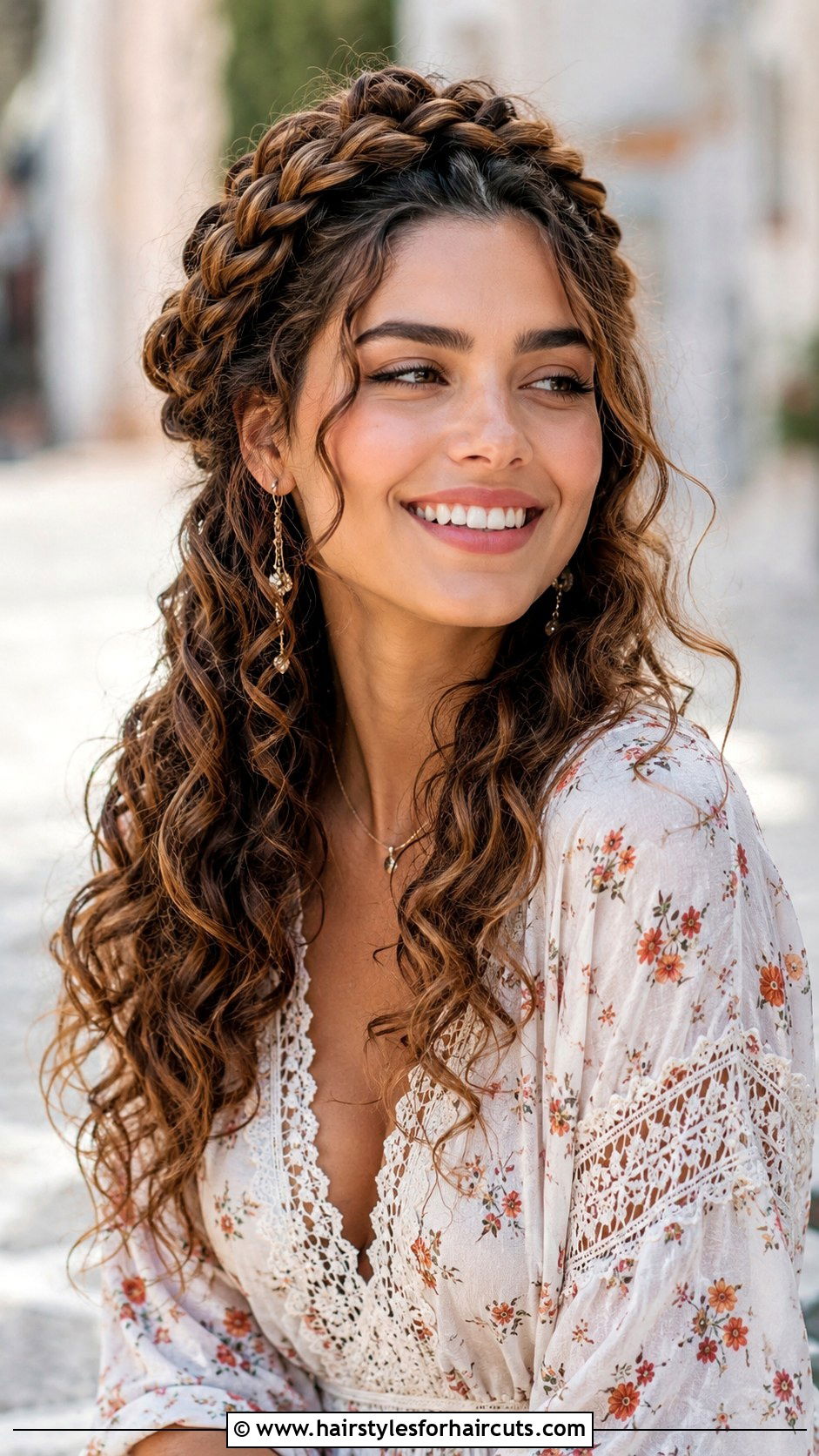 Braided Crown For Long Curly Hair - 25 curly wedding hairstyles for long hair - 25 curly wedding hairstyles for long hair