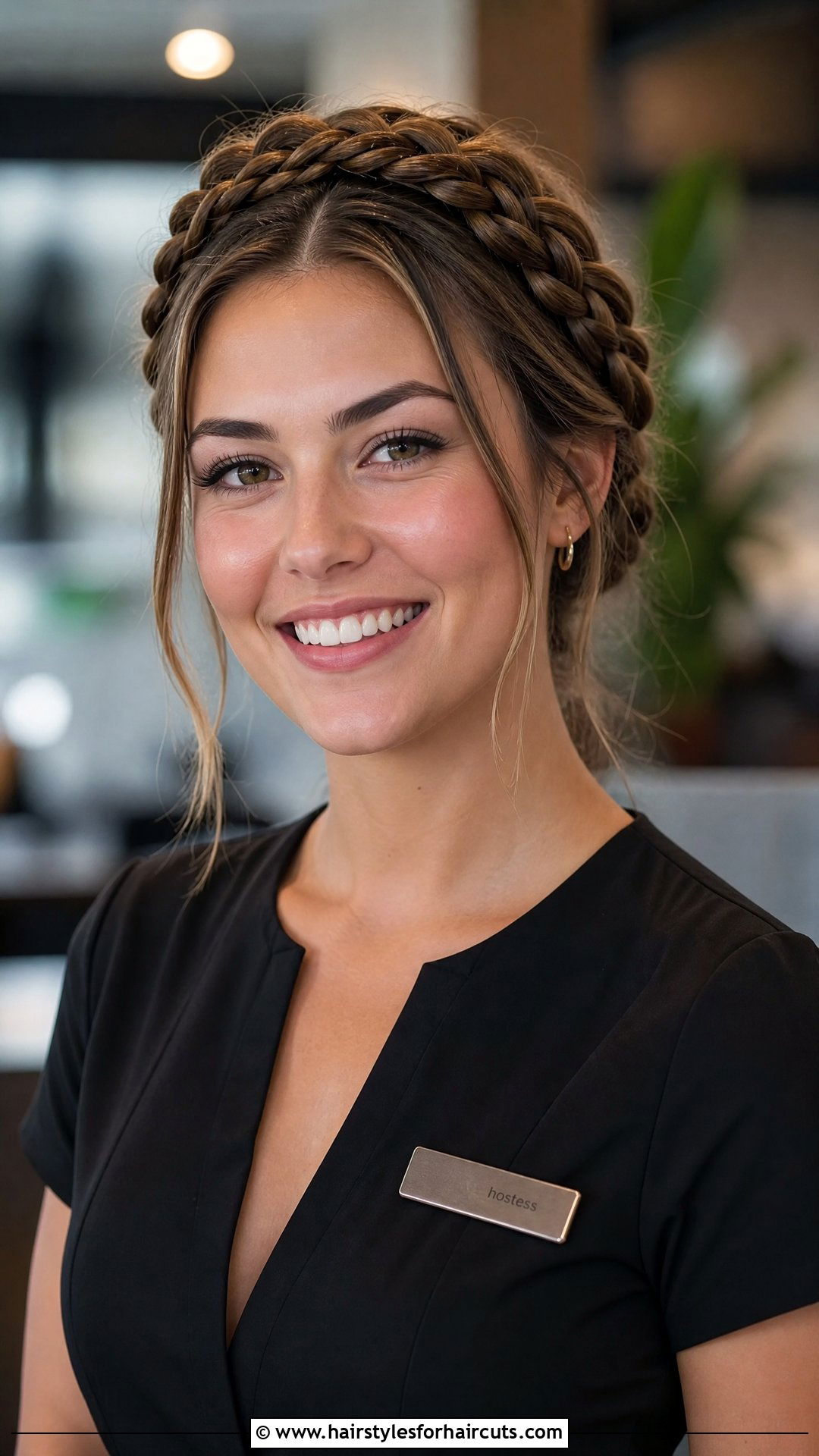 Braided Crown For Server Shifts - 25 food service hairstyles for long hair - 25 food service hairstyles for long hair