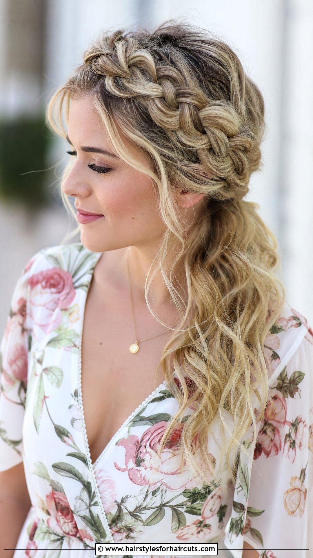 Braided Crown For Wavy Hair - 25 formal hairstyles for wavy hair - 25 formal hairstyles for wavy hair