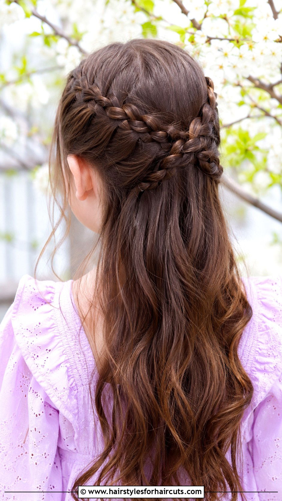 Braided Crown Half Updo - 25 5th grade hairstyles - 25 5th grade hairstyles