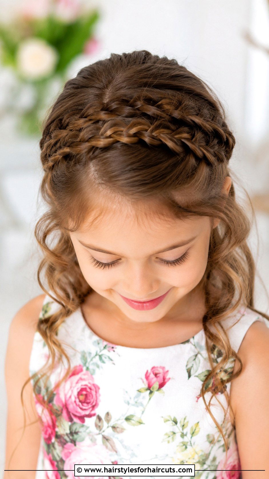 Braided Crown Headband - 25 cute hairstyles for girls medium hair - 25 cute hairstyles for girls medium hair