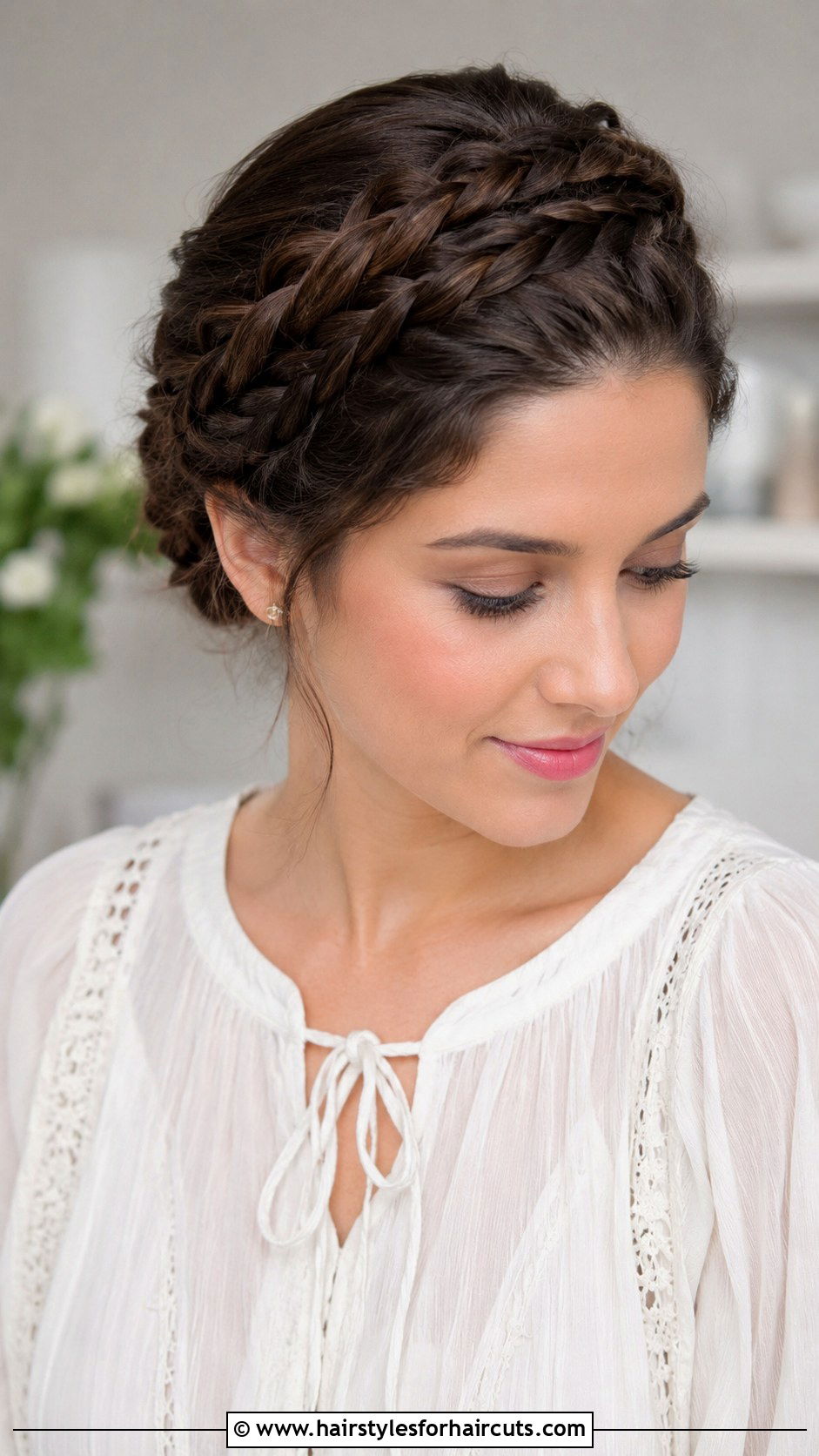 Braided Crown Pulled Back - 25 easy pulled back hairstyles for long hair - 25 easy pulled back hairstyles for long hair