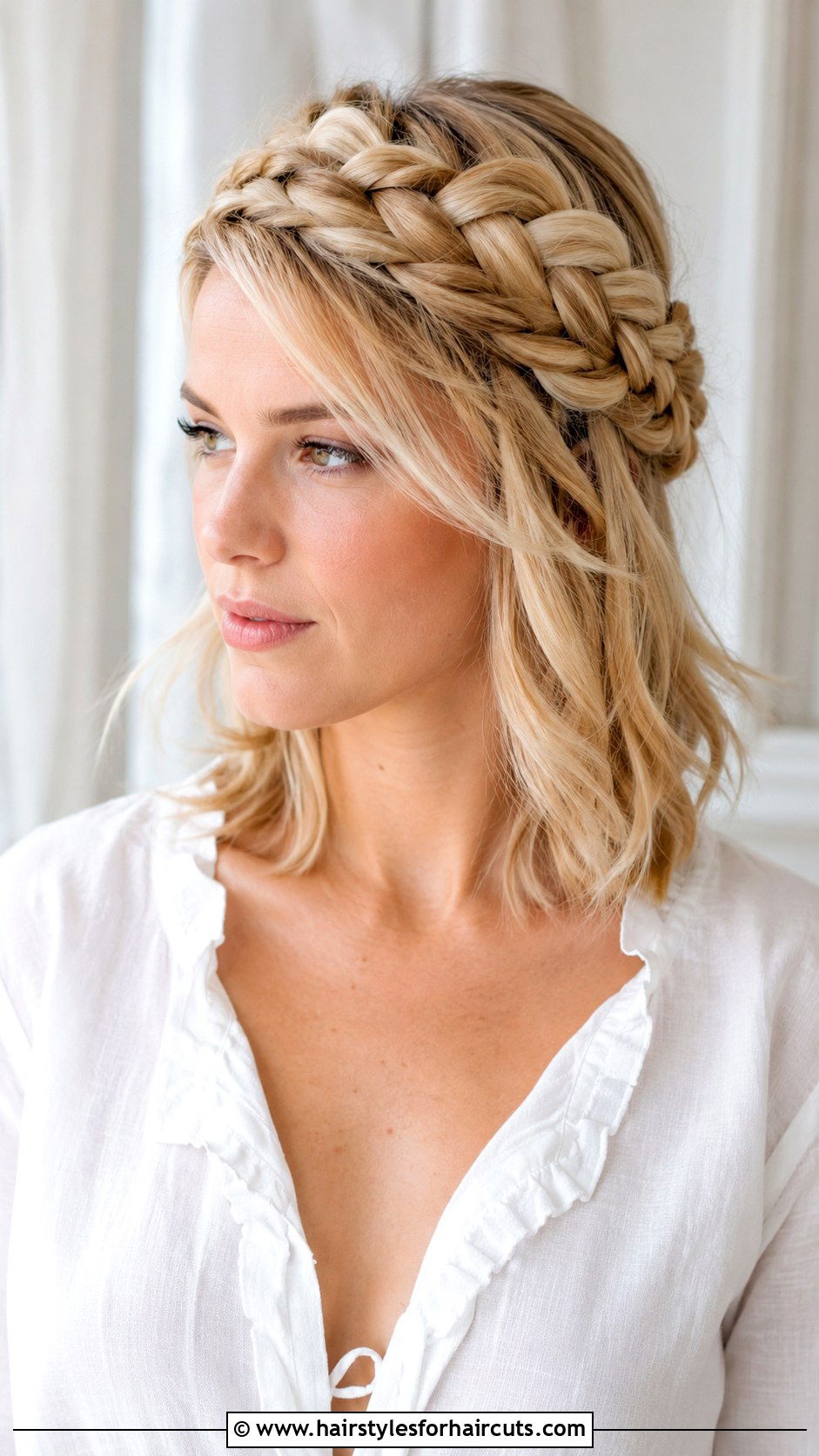 Braided Crown Shoulder Length - 25 cute hairstyles for shoulder length straight hair - 25 cute hairstyles for shoulder length straight hair