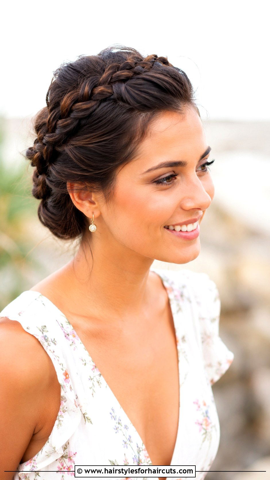 Braided Crown Updo - 25 hairstyles without hair tie - 25 hairstyles without hair tie