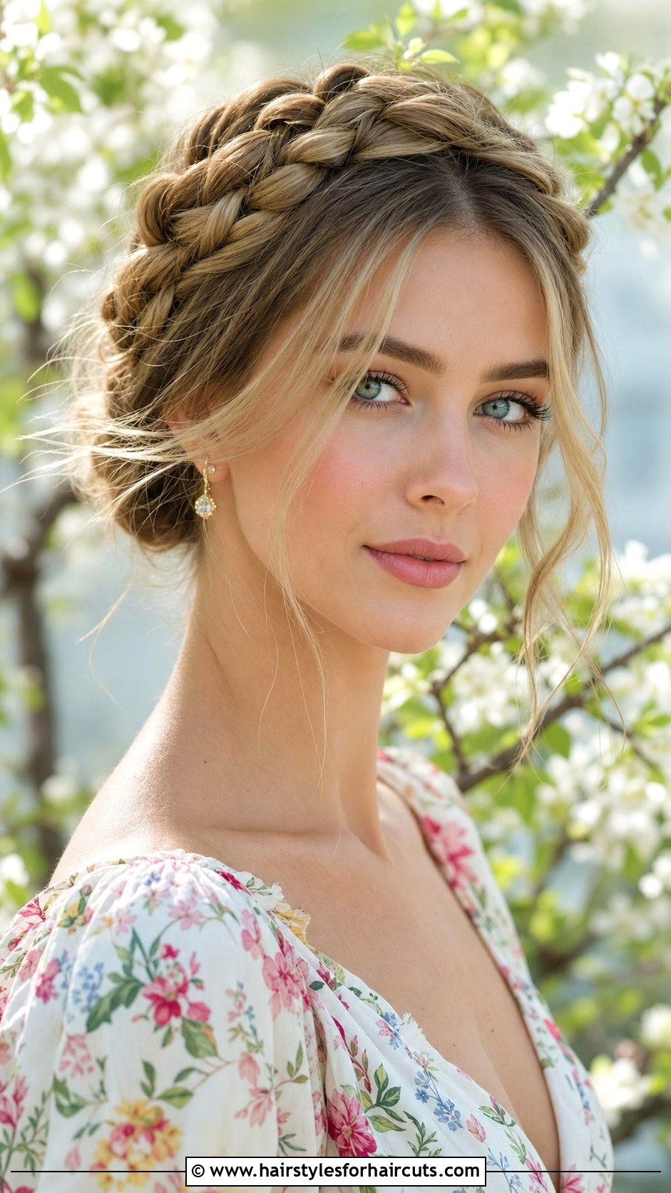 Braided Crown Updo - 25 kim - 25 kim.kardashian hairstyles