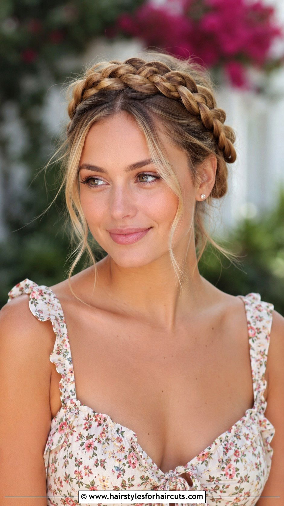 Braided Crown Updo - 25 quince hairstyles - 25 quince hairstyles