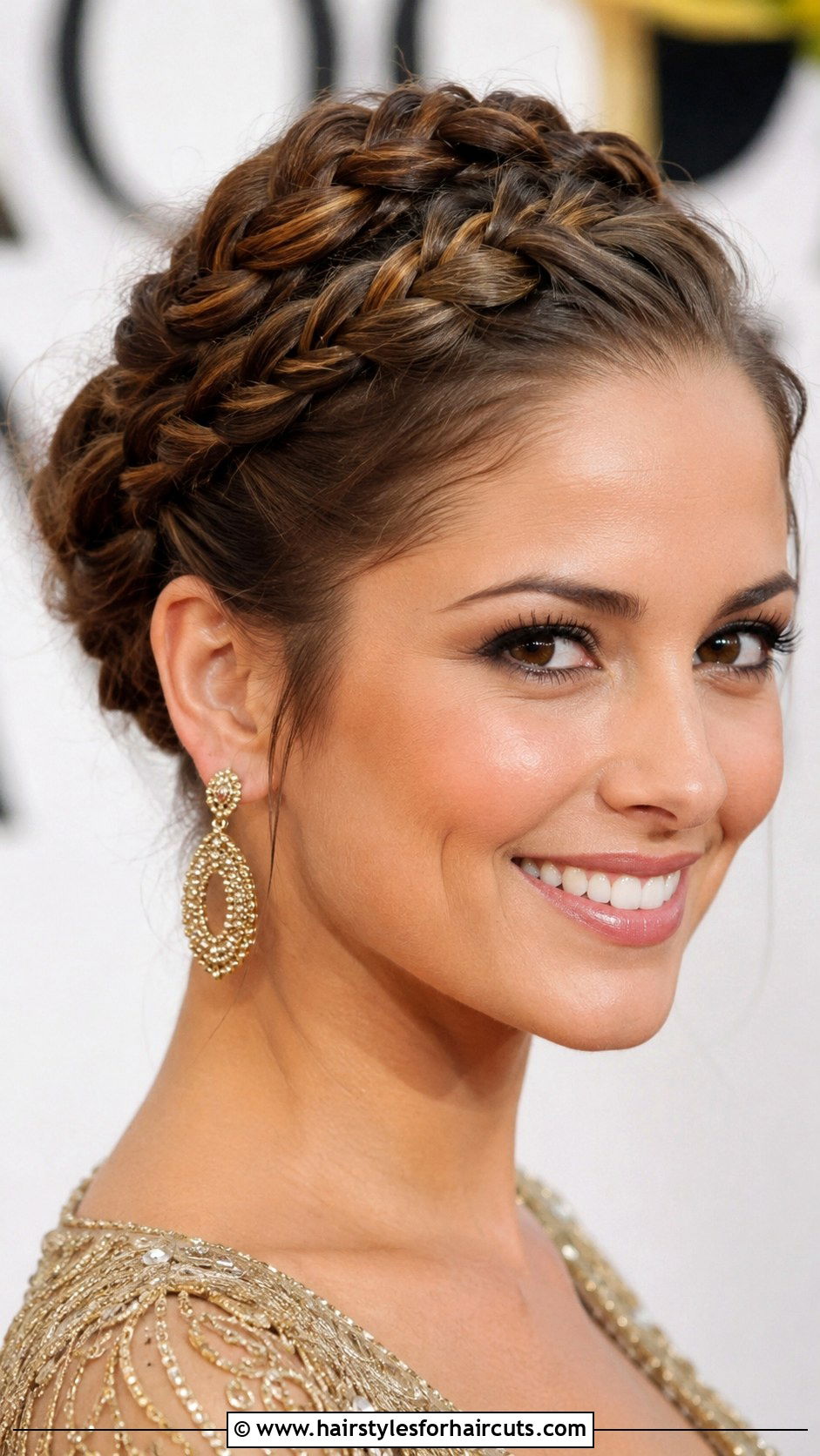 Braided Crown Updo - 25 winter hairstyles for black hair - 25 winter hairstyles for black hair