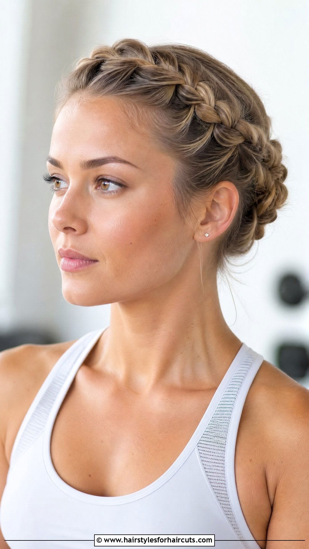 Braided Crown Updo - 25 workout hairstyles for black hair - 25 workout hairstyles for black hair