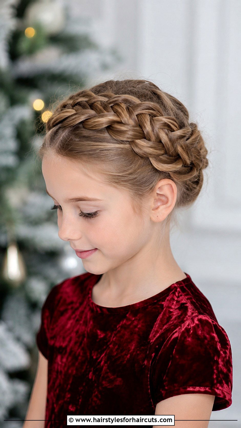 Braided Crown Updo - 25 christmas hairstyles for girls - 25 christmas hairstyles for girls