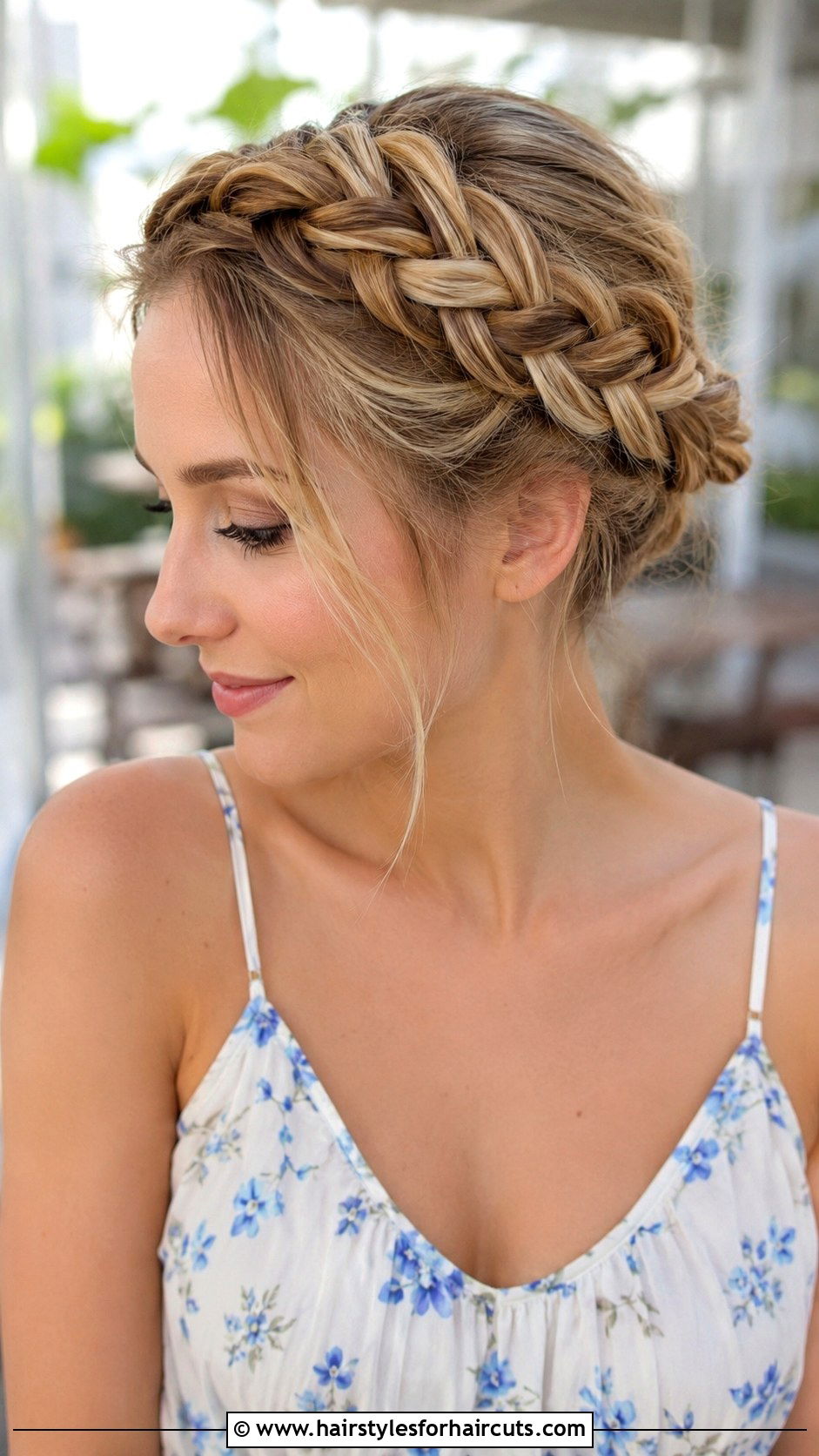 Braided Crown Updo - 25 cute hair up hairstyles - 25 cute hair up hairstyles