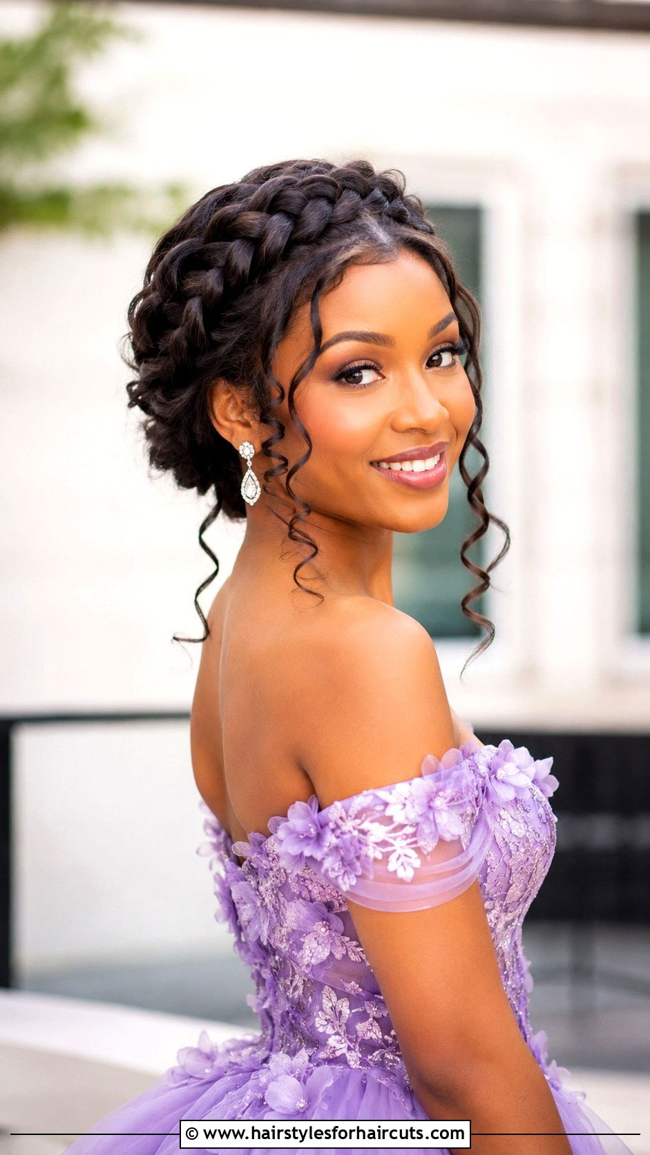 Braided Crown Updo - 25 elegant updo hairstyles for prom black hair - 25 elegant updo hairstyles for prom black hair