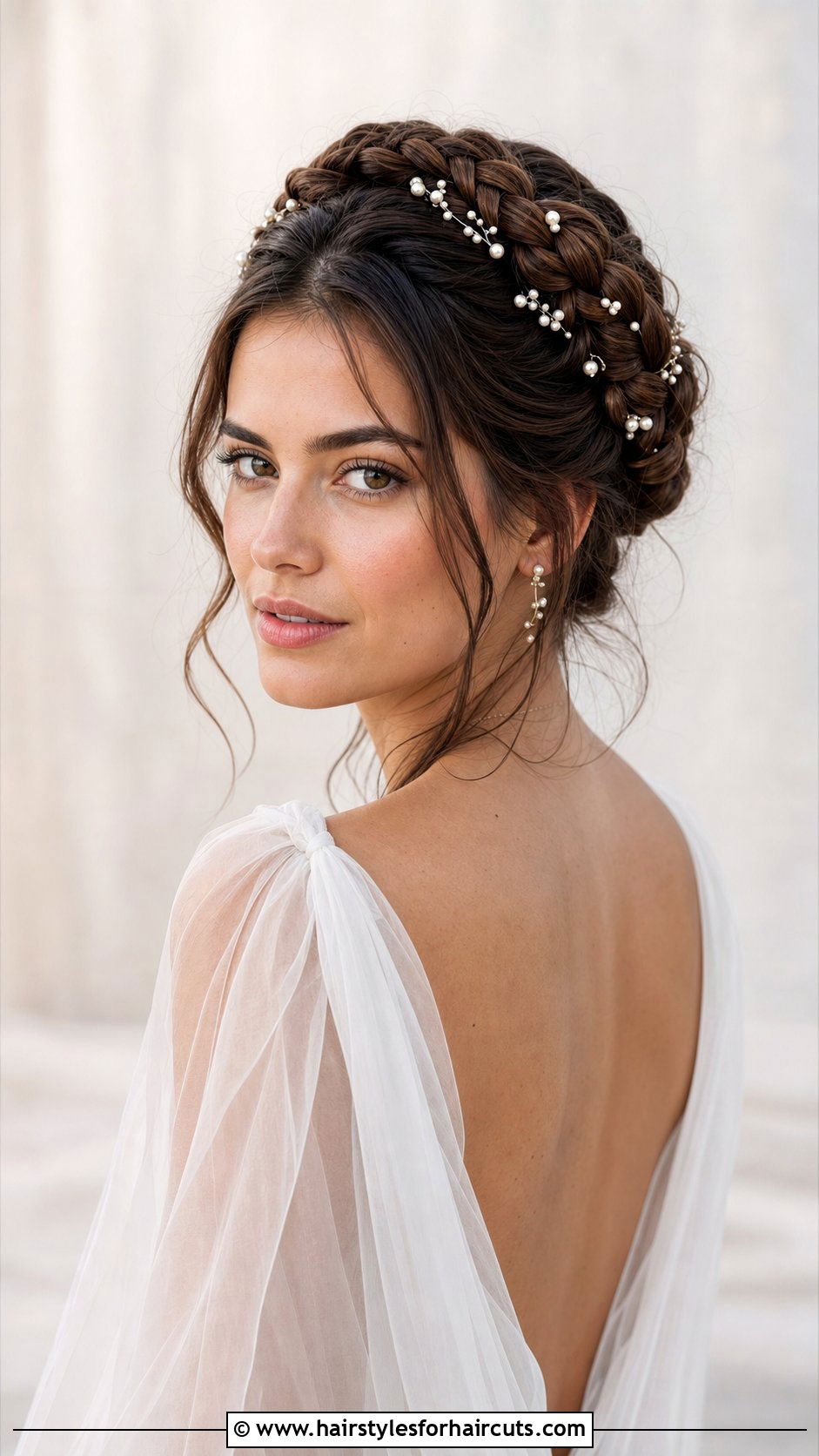 Braided Crown Updo - 25 hairstyles woman wedding - 25 hairstyles woman wedding