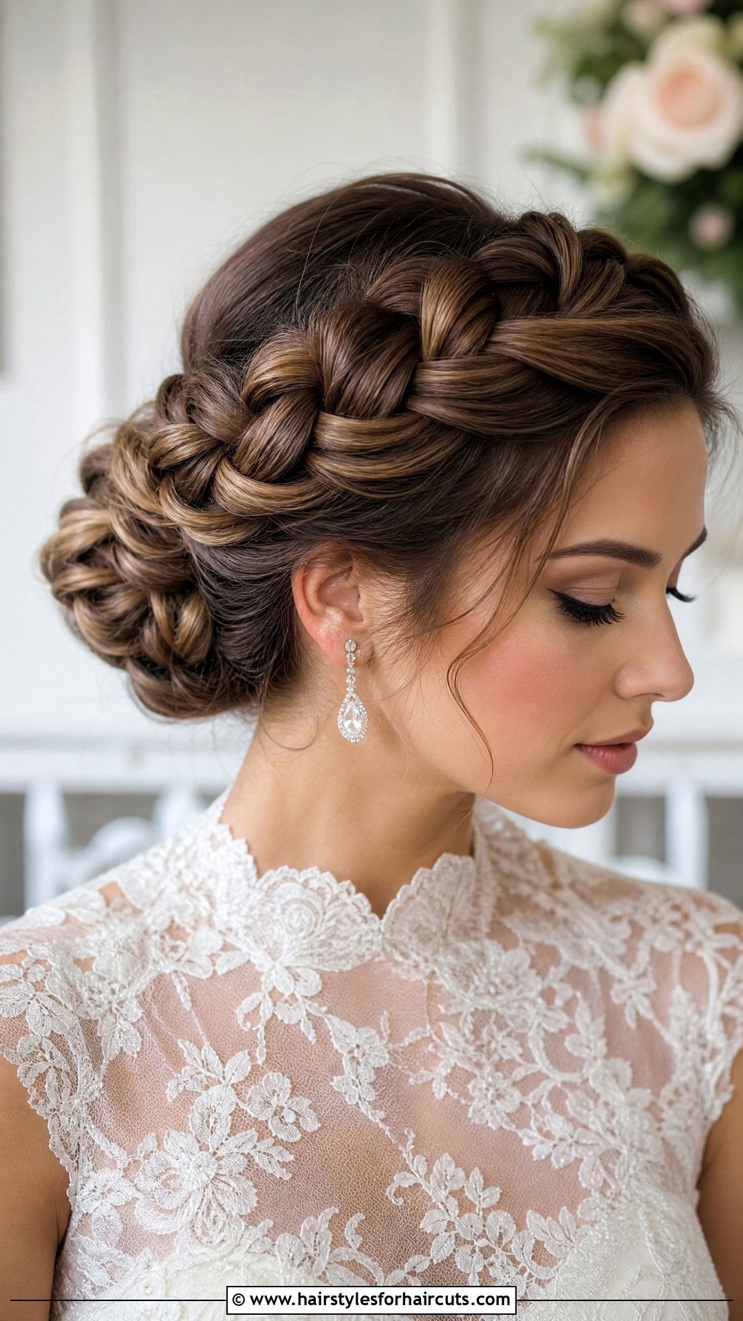 Braided Crown Updo Wedding - 25 up hairstyles for long hair wedding - 25 up hairstyles for long hair wedding