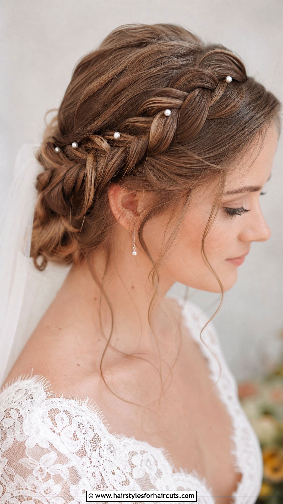Braided Crown Wedding Hair - 25 wedding hairstyles medium length hair - 25 wedding hairstyles medium length hair