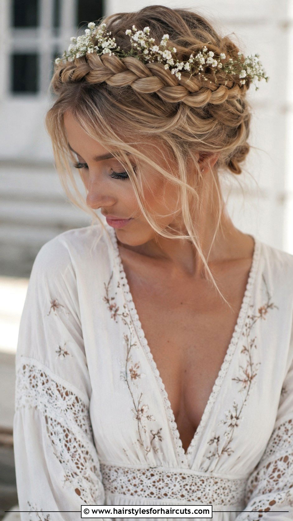Braided Crown Wedding Hair - 25 cute hairstyles for weddings - 25 cute hairstyles for weddings