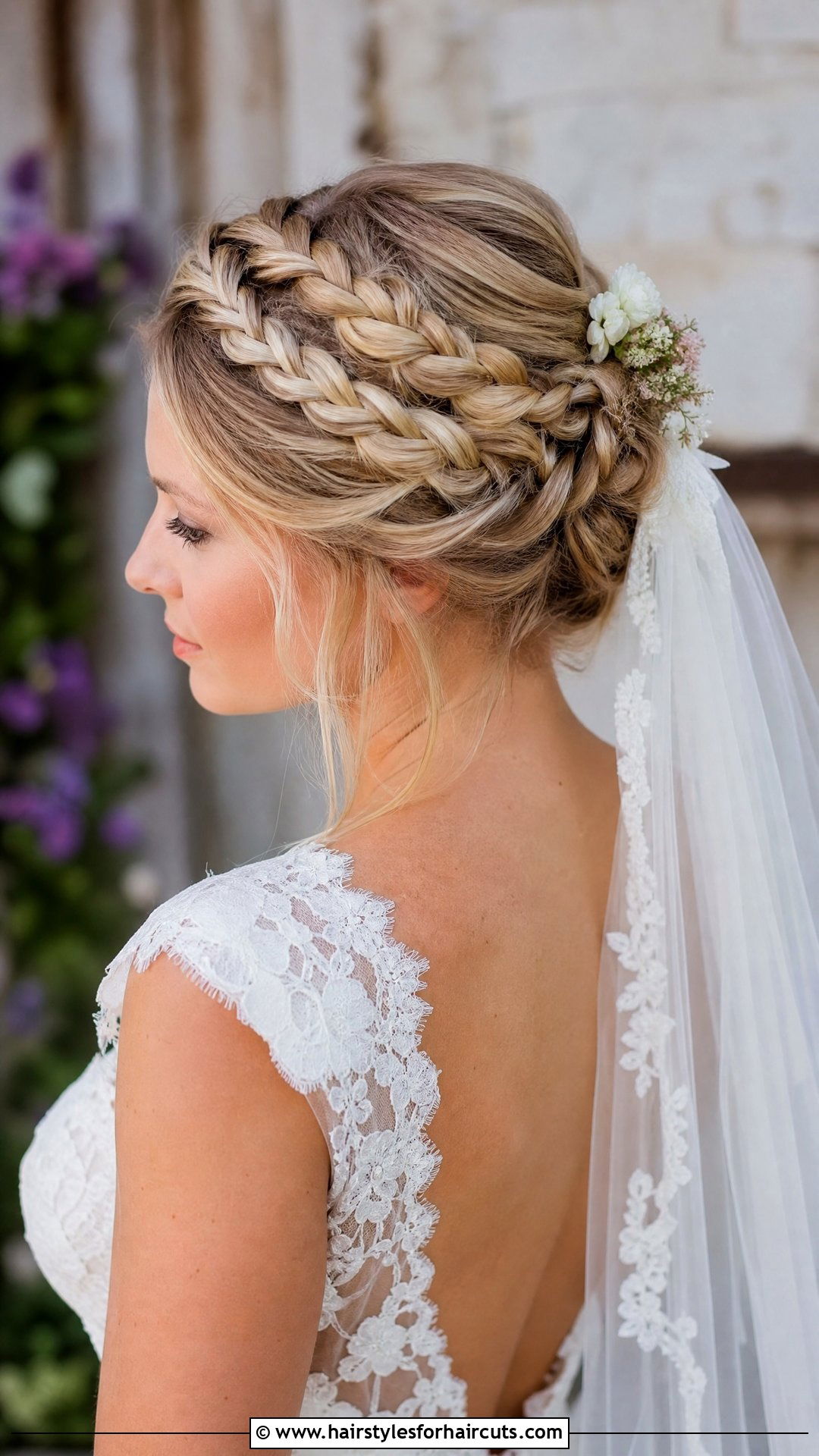 Braided Crown Wedding Hairstyle With Veil - 25 wedding hairstyles with veil - 25 wedding hairstyles with veil
