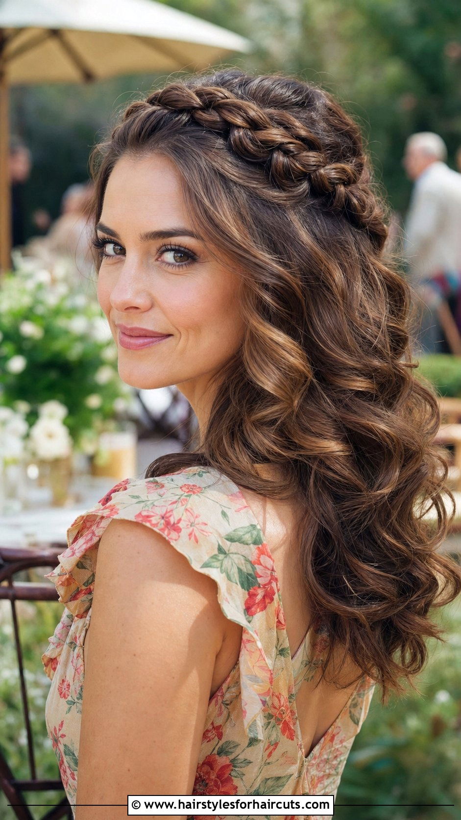 Braided Crown With Loose Puffy Curls - 25 natural puffy hair hairstyles - 25 natural puffy hair hairstyles
