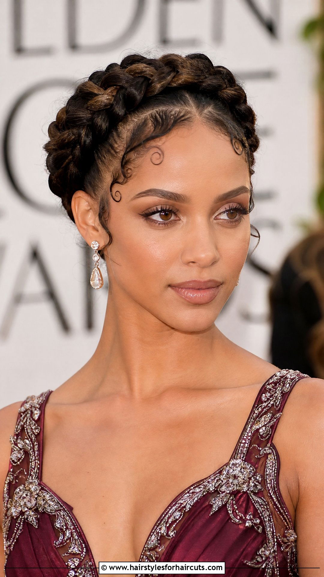 Braided Crown With Swirl Edges - 25 edges hairstyles - 25 edges hairstyles