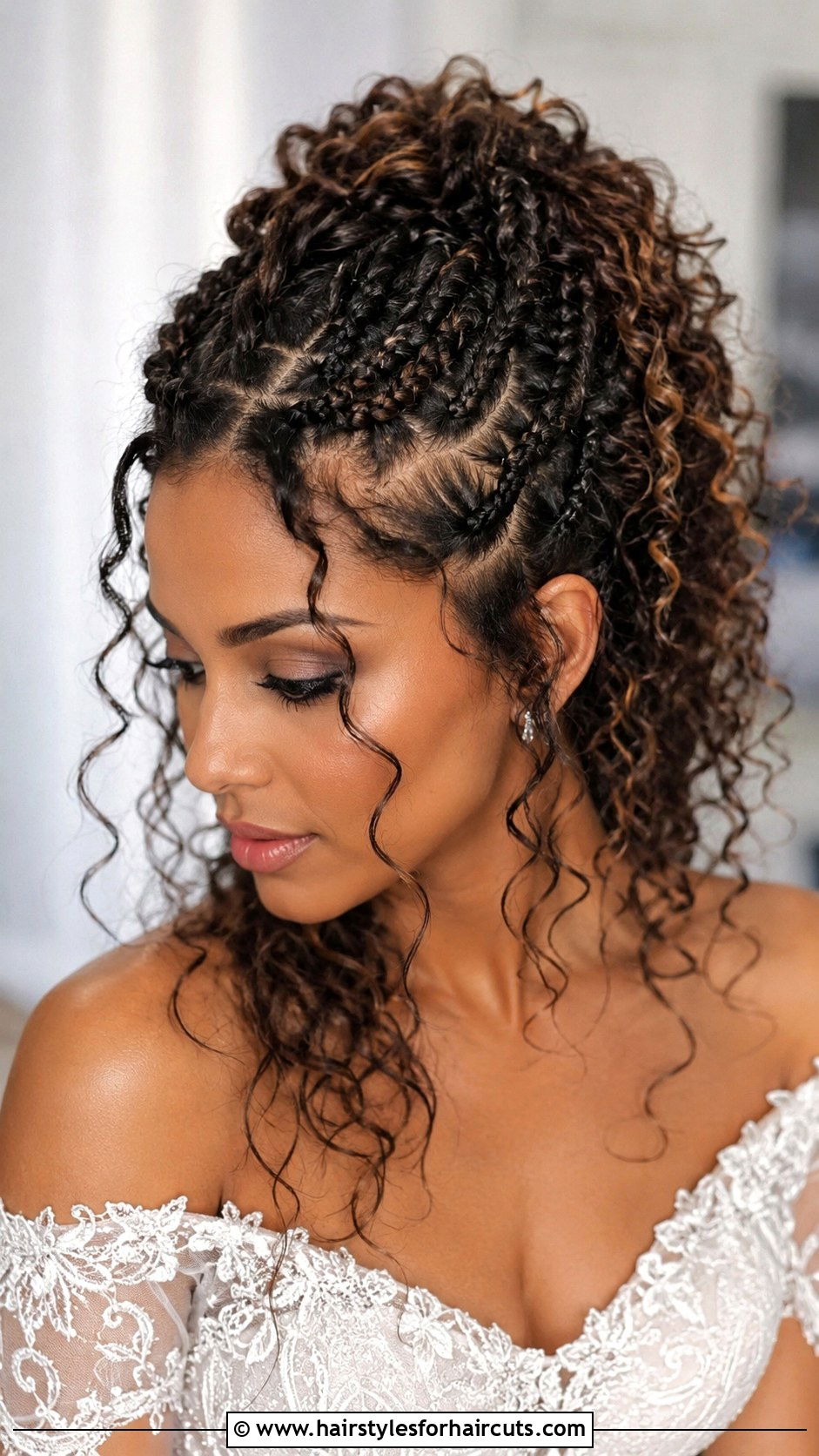 Braided Curly Crown - 25 christmas hairstyles for curly hair - 25 christmas hairstyles for curly hair