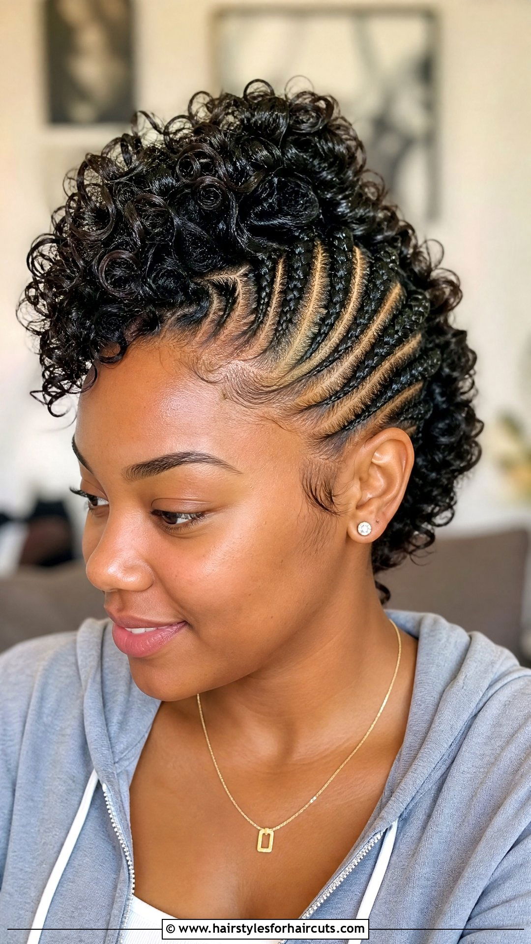 Braided Curly Fohawk - 25 fohawk haircuts curly hair - 25 fohawk haircuts curly hair