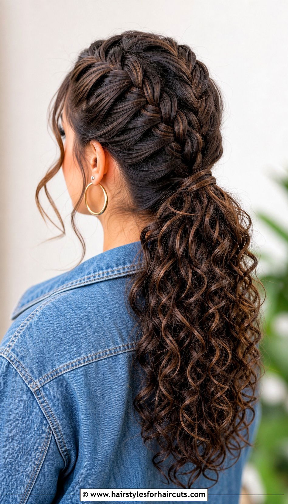 Braided Curly Ponytail - 25 ponytail haircuts curly hair - 25 ponytail haircuts curly hair