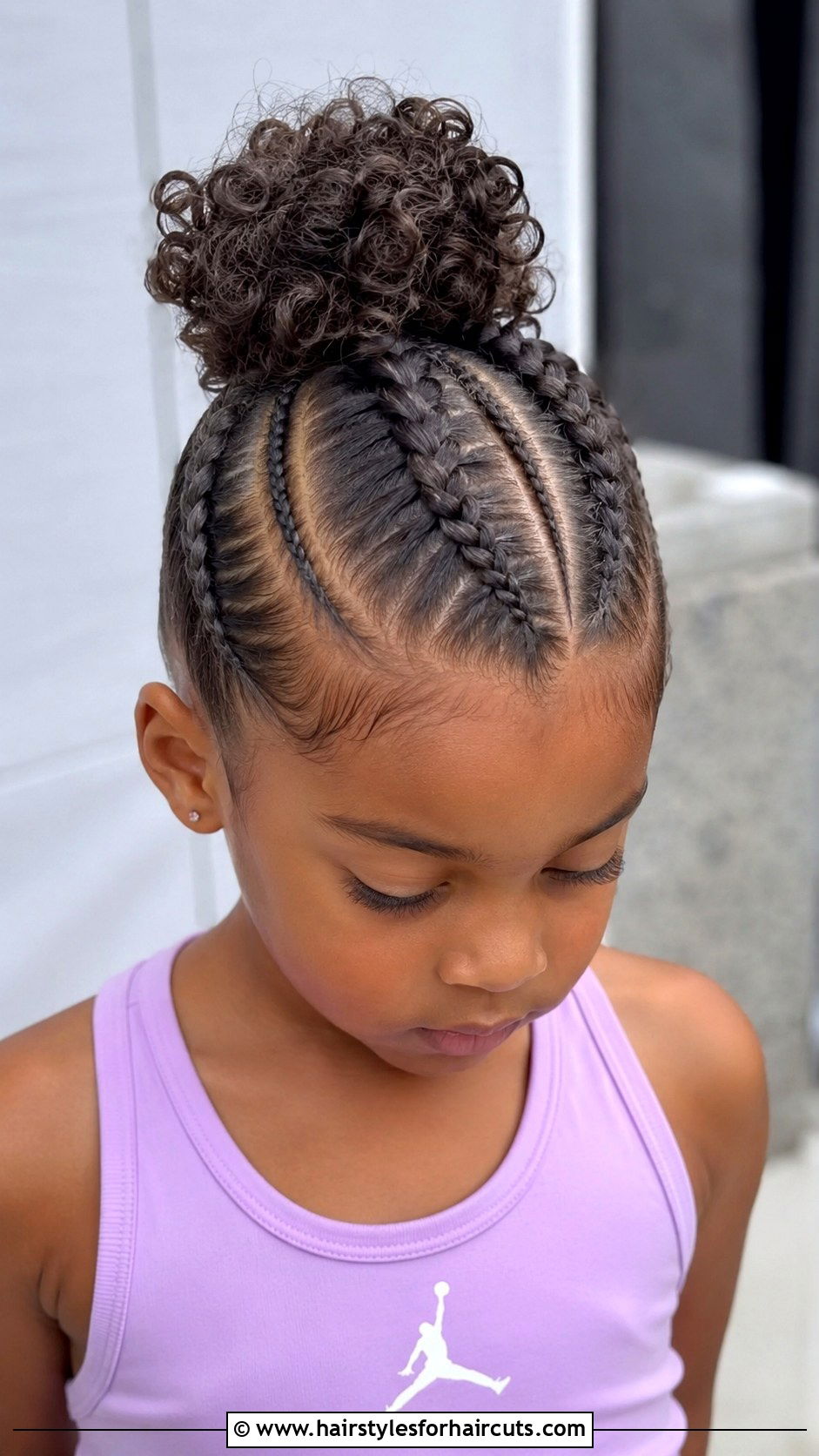 Braided Curly Top Knot - 25 easy hairstyles for girls with curly hair - 25 easy hairstyles for girls with curly hair