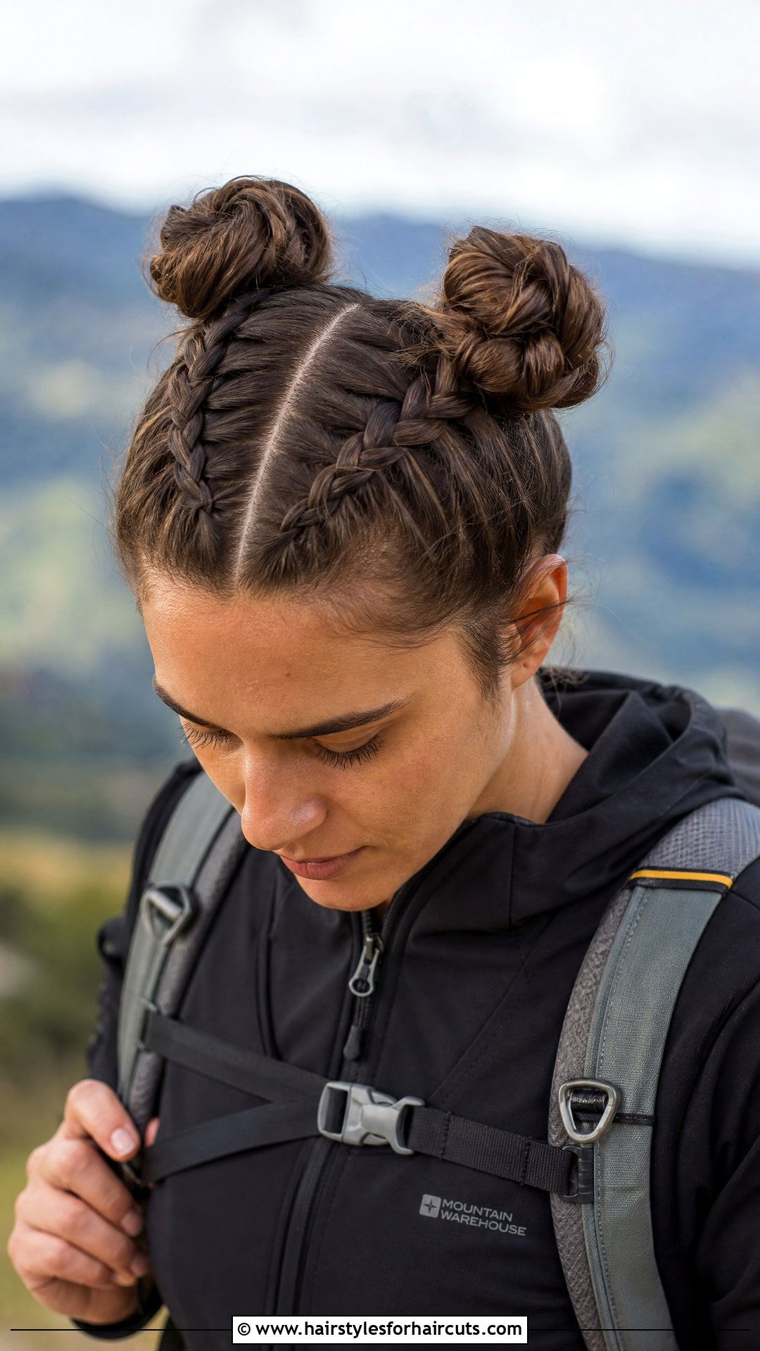 Braided Double Bun - 25 double bun hairstyles - 25 double bun hairstyles