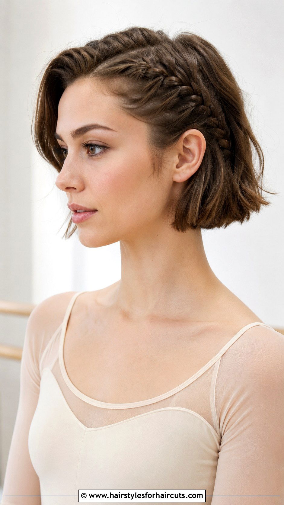 Braided Front For Bob Haircut - 25 ballet hairstyles for short hair - 25 ballet hairstyles for short hair