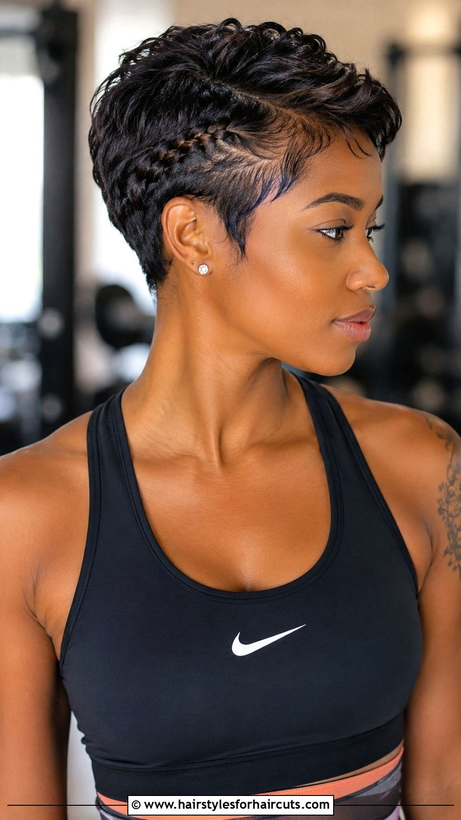 Braided Front Pixie - 25 running hairstyles for short hair - 25 running hairstyles for short hair