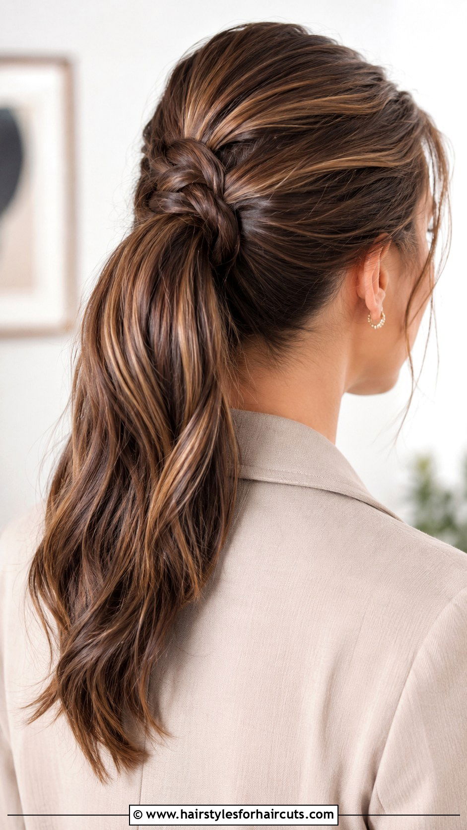 Braided Loop Ponytail - 25 cute hairstyles for long hair with braids - 25 cute hairstyles for long hair with braids